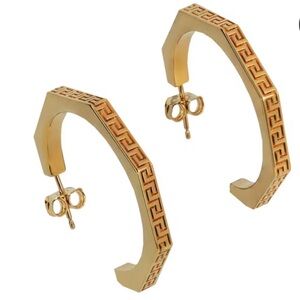 Versace Greca Hoop Earrings